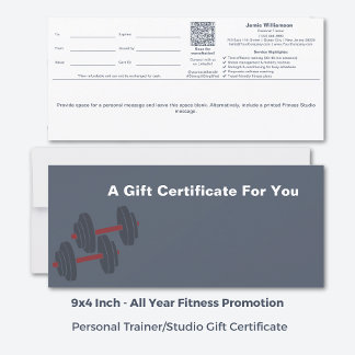 Minimal Grått White Hälsa Gift Certificate