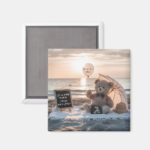 Minimal graviditetsannonsering Enkel babypresent Magnet