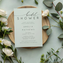 Minimal Green Bridal Shower