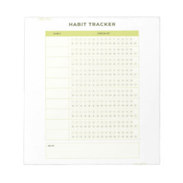 Minimal Green Daily Checklist Planner Design Anteckningsblock