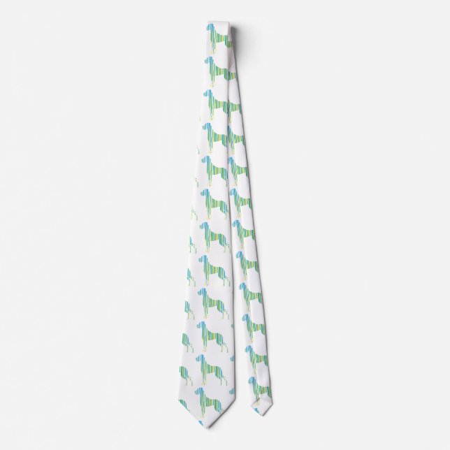 Minimal grön gul Grand danois  Slips (Framsida)