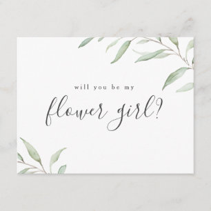 Minimal grönska kommer du vara min blomsterflicka inbjudningar