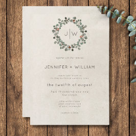 Minimal Grönt av skorsten Eucalyptus Utandning Brö Inbjudningar