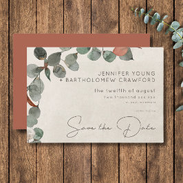 Minimal Grönt av skorsten Eucalyptus Utandning Brö Spara Datumet