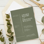 Minimal Grönt-bröllopsinbjudan för typografi Inbjudningar<br><div class="desc">Den här minimala Grönten Sage-bröllopsinbjudan är perfekten inbjudan för att skicka gästerna till firandet av din speciella dag. Den enkla och minimalistiska utformningen passar alla par. Klicka om du vill anpassa texten ytterligare och redigera verktyg för anpassning av fullt färg.</div>