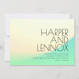 Minimal Grönt för övertoningsgrafik för Ombre Gult Inbjudningar