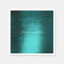 Minimal Grönt för tropisk djuphavsbotten (Teal Met Pappersservett