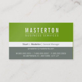 MINIMAL-grönt för vanligt gräs, grått Visitkort