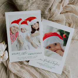 Minimal Grönt: God jul, liten födelsedag Julkort
