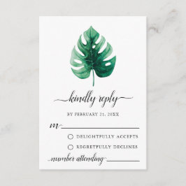 Minimal Grönt Monstera Löv OSA kort