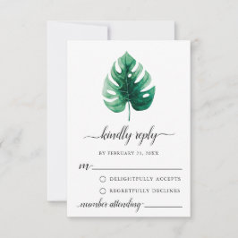 Minimal Grönt Monstera Löv OSA kort