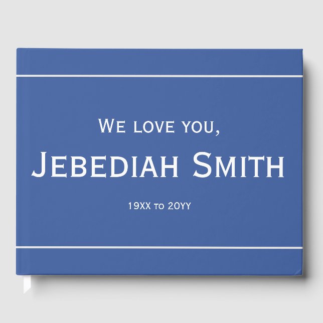 Minimal, grundläggande begravnings-/minnesgäst Bok (Framsida)