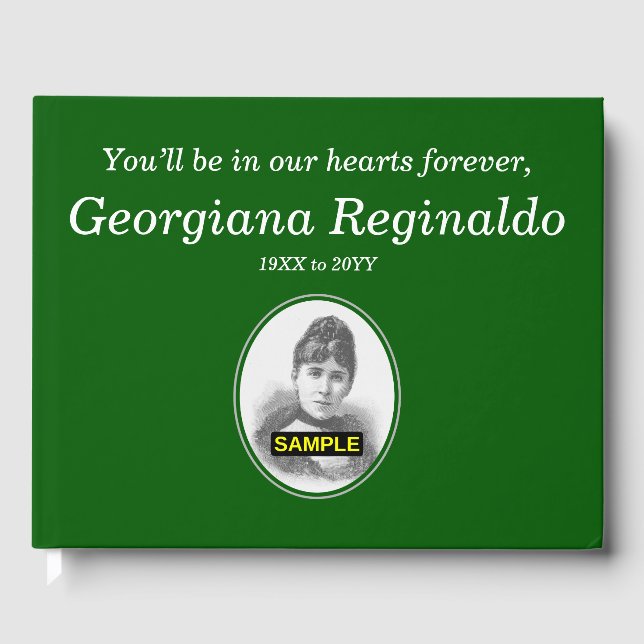 Minimal, grundläggande begravnings-/minnesgäst Bok (Framsida)