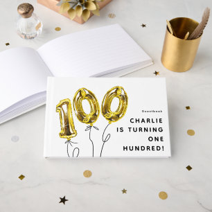Minimal Guld 100 Ballong 100-årsfirande Gästböcker
