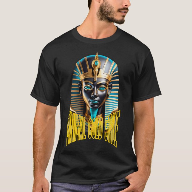 Minimal Guld Egyptisk Mask T-Shirt – Lyx  (Framsida)