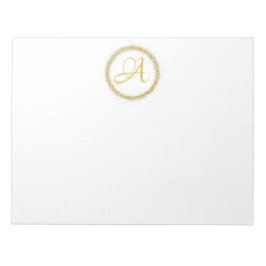 *~* Minimal Guld Glitter Monogram initial Girly Anteckningsblock