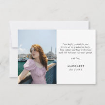 Minimal Guld Grad Cap Modern Photo Studenten