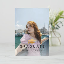 Minimal Guld Grad Cap Photo Collage Studenten