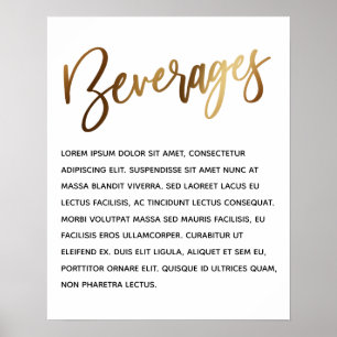 Minimal Guld-handskriftsbloggar för enkla händelse Poster