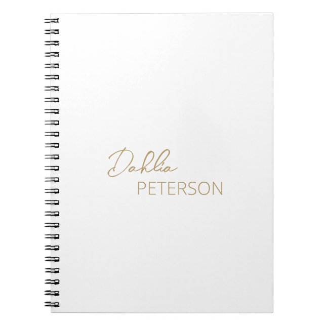 Minimal Guld Modern Anteckningsbok (Framsidan)