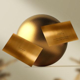 Minimal Guld Warm Metallic Steel VIP Visitkort