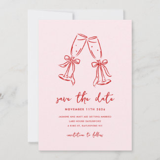 Minimal Hand Drawn Whimsical Doodle Save The Date Spara Datumet