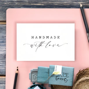 Minimal handdator med Logotyp för Kärlek Anpassnin Visitkort