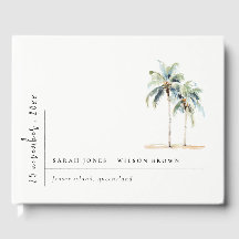 Minimal Handflatan Träd vattenfärg Tropical Bröllo