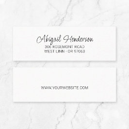 Minimal handskriven 10a | Mini Affärskort Visitkort