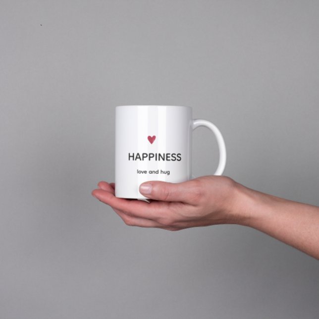 Minimal Happiness Coffee Mug Kaffemugg (Skapare uppladdad)