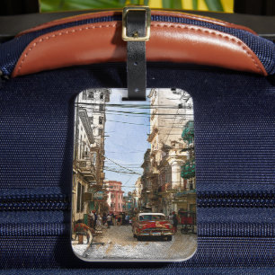 Minimal Havana Cuba Vintage Retro City Bagagebricka
