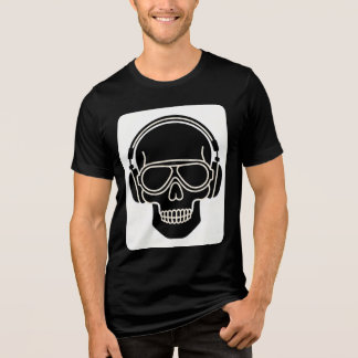 Minimal Headphones Head Silhouette T‑Shirt  T Shirt