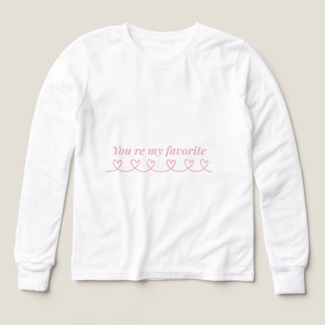 Minimal Heart Arrow Valentine T-Shirt (Design framsida)