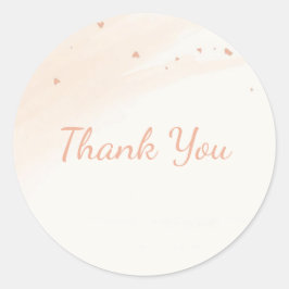 Minimal Heart Baby Shower Favor Tags – Blush Pink Runt Klistermärke