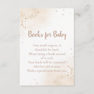 Minimal Heart Books för Baby-kort – Blush Rosa Tilläggskort
