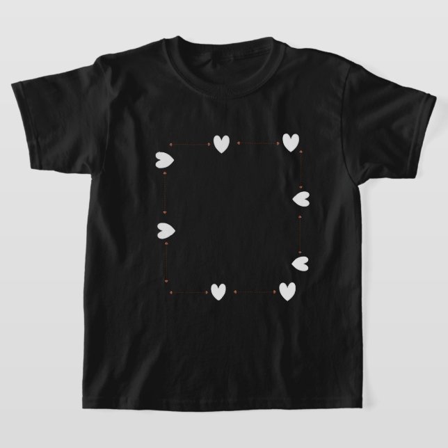 Minimal Heart Kids T-Shirt – Cute Love Design (Laydown)
