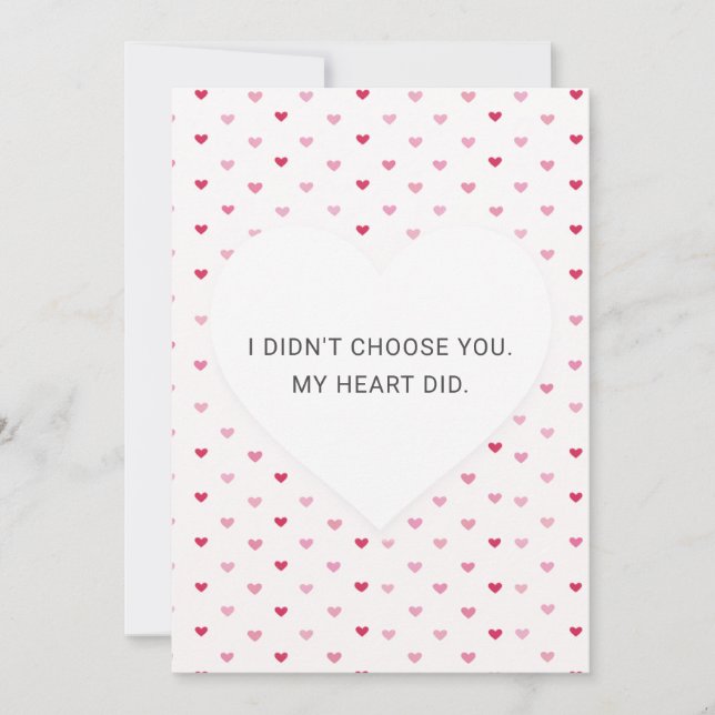 Minimal Heart Pattern Valentine's Day Card (Framsida)