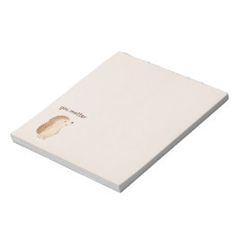 Minimal Hedgehog “You Matter” Notepad Anteckningsblock