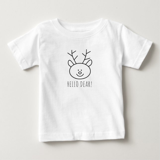 Minimal Hej Bäste julrener Baby T-Shirt (Framsida)