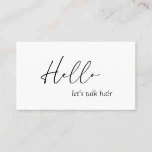 Minimal Hej Typografi QR-kodmodern Elegant Visitkort