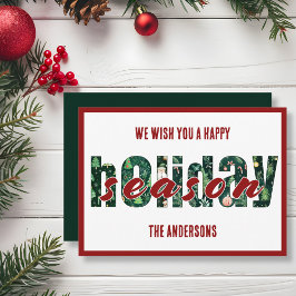 Minimal Helgdag för typografi av Julhelg Julkort