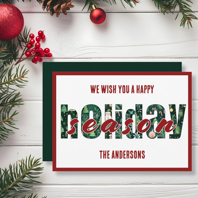 Minimal Helgdag för typografi av Julhelg Julkort (Skapare uppladdad)