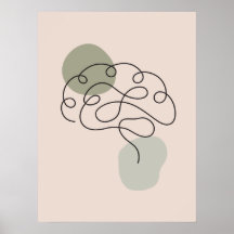 Minimal hjärnanatomi i konst poster