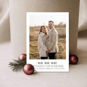 Minimal Ho Ho Ho Julens nylykta foto Julkort