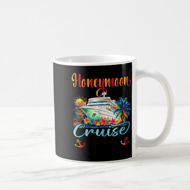 Minimal Honeymoon Kryssning 2026 Nygifta Kaffemugg (Höger)