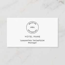 Minimal hotel-Logotyp QR-kod för Färg Visitkort