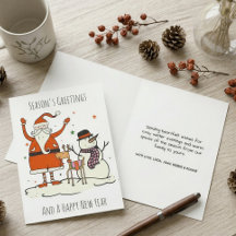 Minimal Hygge Tomte Julkort