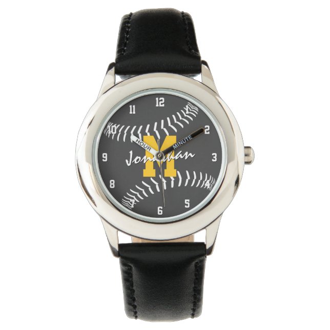 minimal idrottsklass grått eller ANY färg baseball Armbandsur (Framsida)