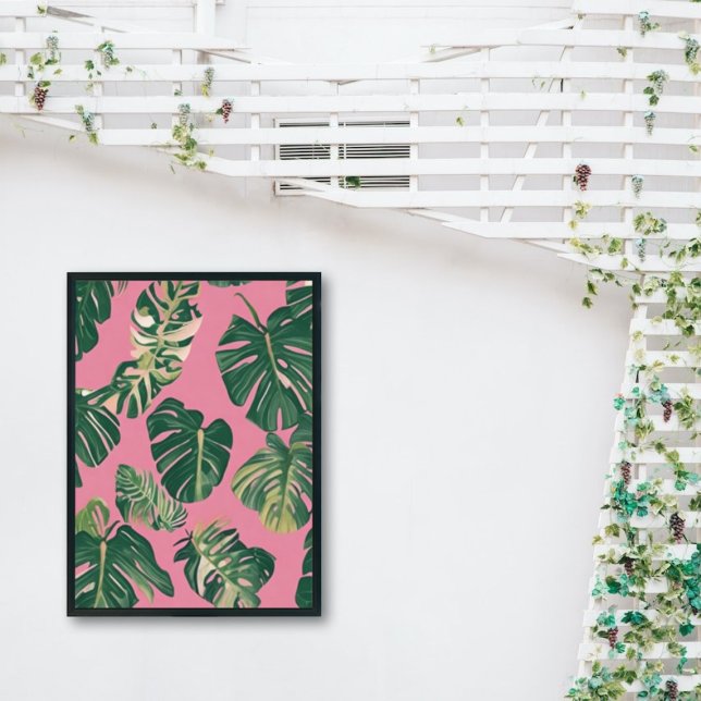 Minimal illustration av monstera-anläggningen Post Poster (Skapare uppladdad)