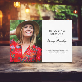 Minimal In Loving Memroy Photo Remembrance Gästböcker